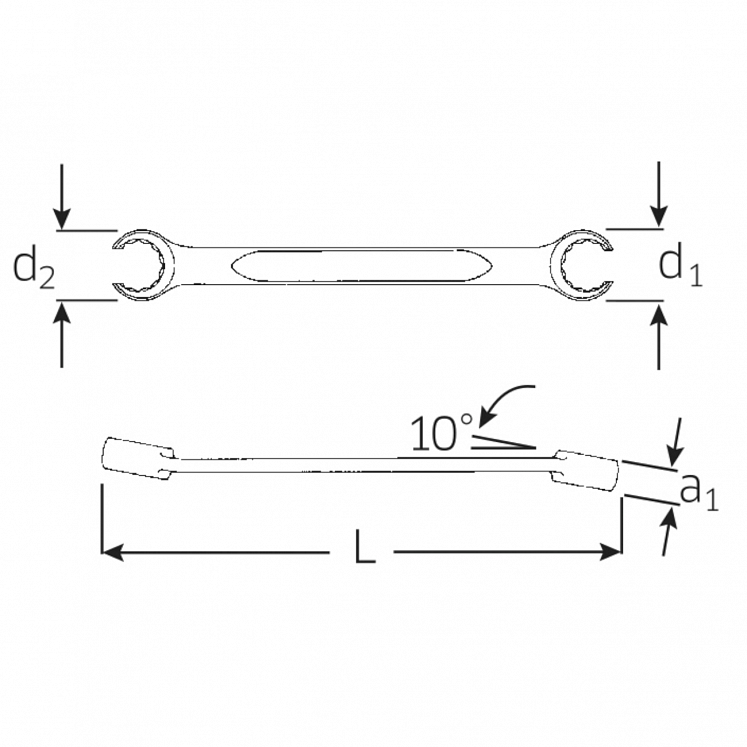 STAHLWILLE 24 OPEN-RING DOUBLE OPEN ENDED WRENCHES FOR FITTINGS