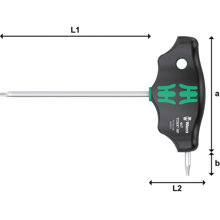 WERA 467 TORX® HF HEXAGONAL WRENCHES WITH HANDLE FOR TORX SCREWS