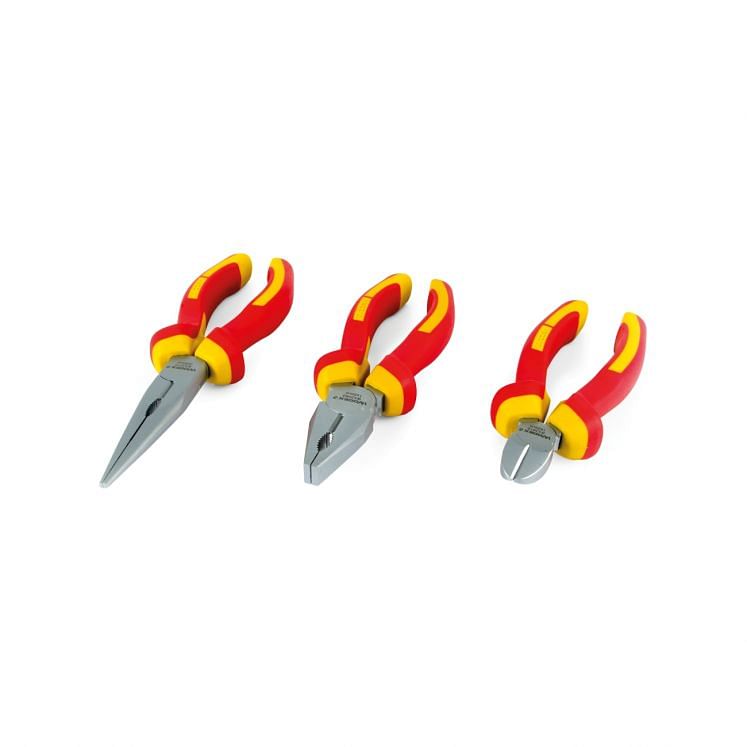 WODEX WX3752/S3 SET OF UNIVERSAL COMBINATION PLIERS VDE INSULATED 1000 VOLT