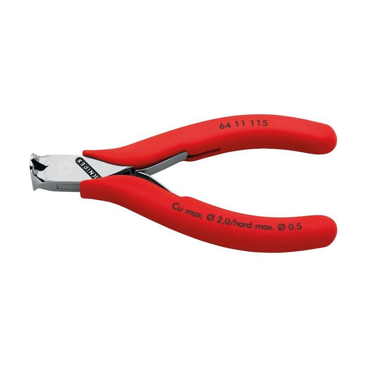 KNIPEX 64 11 115 FRONTAL CUTTING NIPPERS 90º FOR ELECTRONICS AND FINE MECHANICS