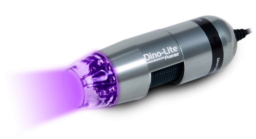 DINO-LITE AM4013MT-FVW DIGITAL MICROSCOPE USB1.3MP, 20-70X & 200X, SWITCHABLE UV 400NM+WHITE, ALUMINIUM