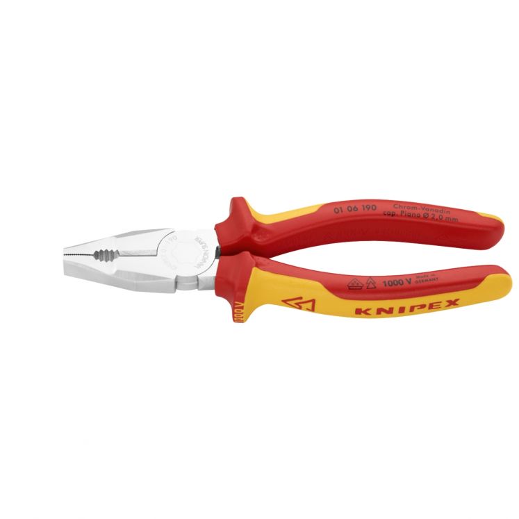 ALICATE UNIVERSAL VDE ISOLADO 1000 VOLTS KNIPEX 01 06 160 - 01 06 190