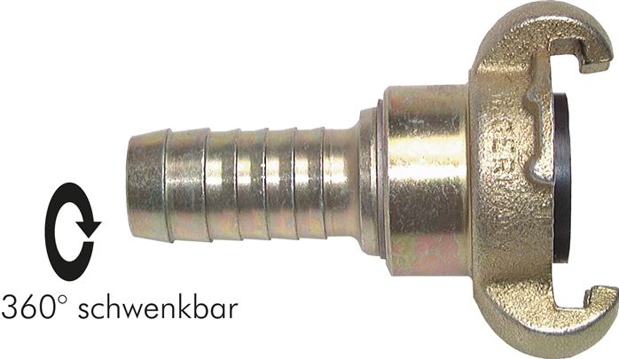 Acoplamentos do compressor com conexão do parafuso da mangueira, rotativo (semelhante ao DIN 3489), 42 mm