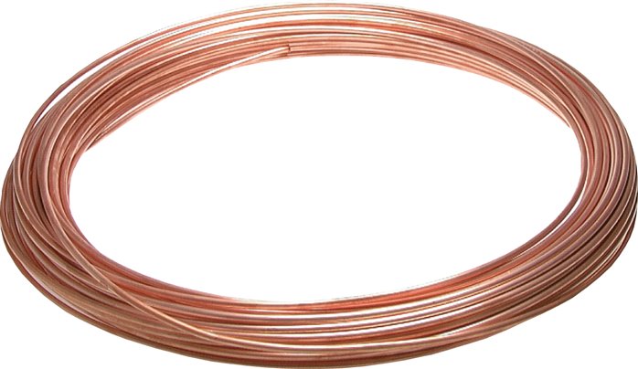 Tubos de instalação de cobre, anéis, macios (R 220), DIN EN 1057 - DVGW