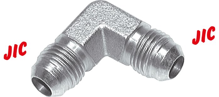 Conexões de parafuso de cotovelo 90º com rosca JIC externa), até 450 bar