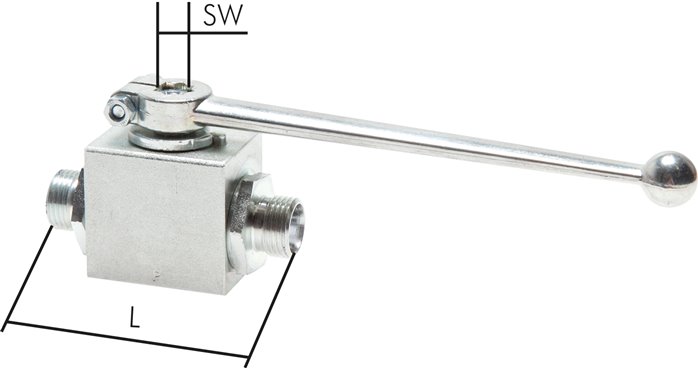 Válvulas esfera de alta pressão com conexão de anel de corte ISO 8434-1, até 500 bar