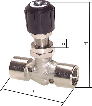 Válvulas de corte de agulha com roscas de antepara para montagem em painel, PN 18