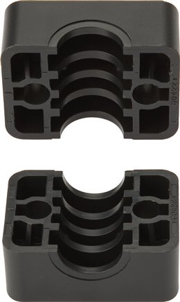Braçadeiras de tubos - par(es) de garras de braçadeira - série modelo leve, DIN 3015 T1