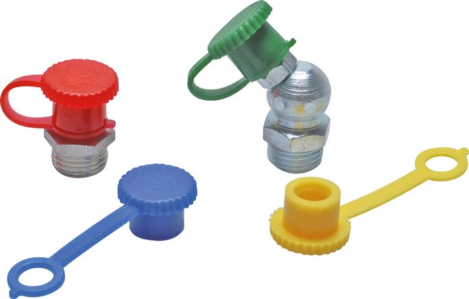 Tampas de segurança de plástico para bicos de graxa cônica