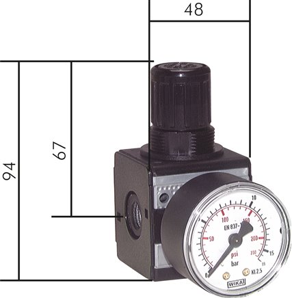 Reguladores de pressão e reguladores de pressão de precisão - modelo Multifix série 1, 2500 l-min