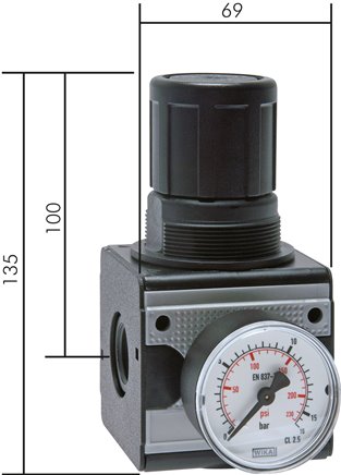 Reguladores de pressão e reguladores de pressão de precisão - modelo Multifix série 2, 8700 l-min