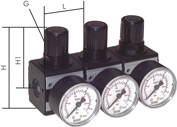 Reguladores de pressão com alimentação de pressão contínua - Multifix, até 8500 l-min