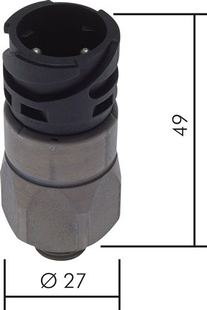 Interruptor de pressão - acoplamento de baioneta (IP 67), até 200 bar