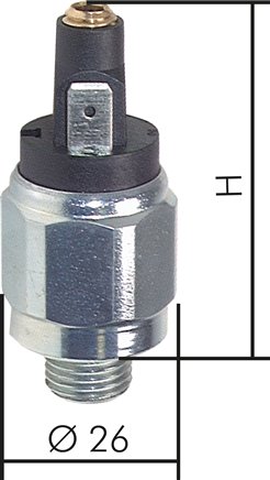 Interruptor de pressão - conector plano, até 350 bar