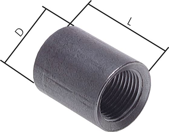 Mangas - meias tomadas para soldagem (EN 10241 - DIN 2986), PN 40