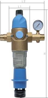 Filtros de retrolavagem com redutor de pressão para água potável, PN 16