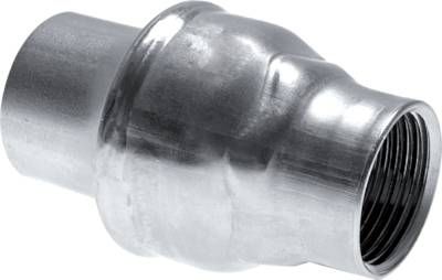 Válvulas de retenção de aço inoxidável, design leve, PN 16