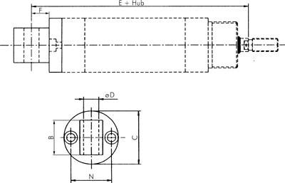 Parafuso de fixação giratória, para cilindro ISO 6431 (será descontinuado)