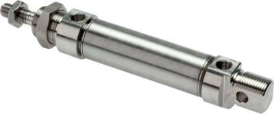 Cilindro redondo de aço inoxidável, de dupla ação, ISO 6432