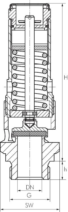 Válvulas de segurança de alto desempenho TÜV-ASME permanentemente ajustadas e vedadas, DN 11-48