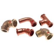 Acessórios crimpados  cobre e aço inoxidável (15-54 mm)