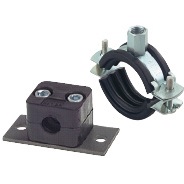 Pipe clamp - clamping jaw pairs with elastomer inserts - heavyweight series, DIN 3015 T2