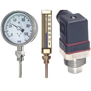 Termómetro, interruptores de temperatura e controladores de temperatura